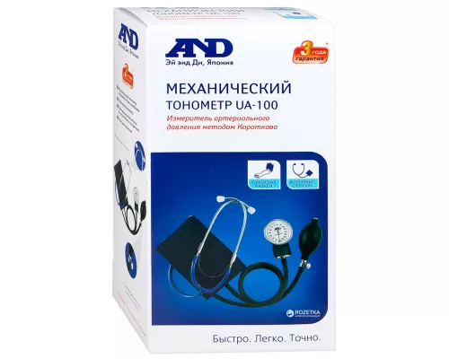 UA-100, тонометр, механічний, з вбудованим стетоскопом | интернет-аптека Farmaco.ua