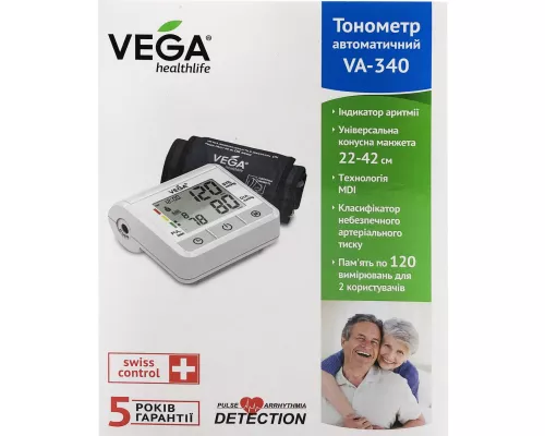Vega VA-340, тонометр, автоматический | интернет-аптека Farmaco.ua
