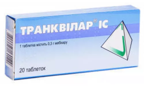 Транквілар ІС, мебикар, таблетки, 0.3 г, №20 (2х10) | интернет-аптека Farmaco.ua