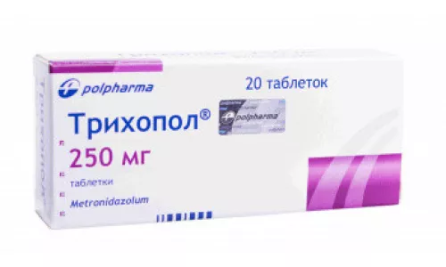 Трихопол®, таблетки, 250 мг, №20 | интернет-аптека Farmaco.ua