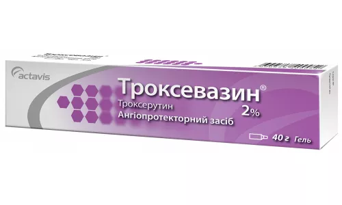 Троксевазин®, гель, для зовнішнього застосування, туба 40 г, 2% | интернет-аптека Farmaco.ua