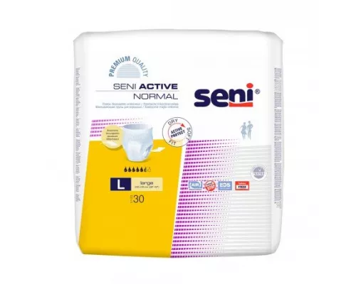 Seni Active Normal, підгузки-труси для дорослих, розмір L, тип 3, №30 | интернет-аптека Farmaco.ua