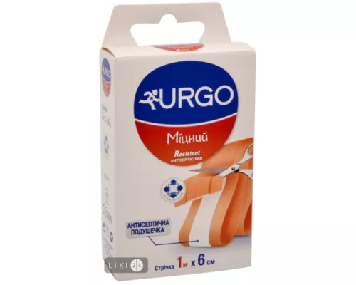 Urgo, пластир, міцний, з антисептиком, 1 м х 6 см | интернет-аптека Farmaco.ua