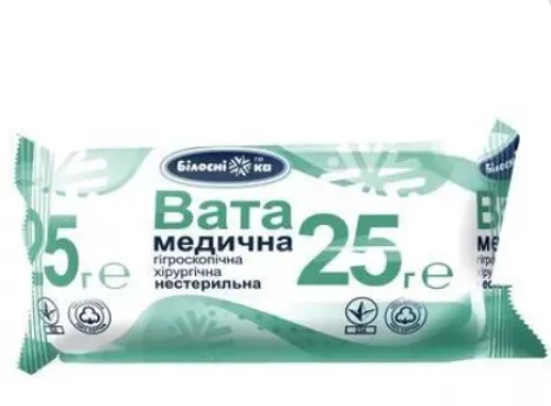 Белоснежка, вата, нестерильная, ролик 25 г | интернет-аптека Farmaco.ua