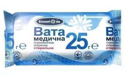 Білосніжка, вата, стерильна, ролик 25 г | интернет-аптека Farmaco.ua
