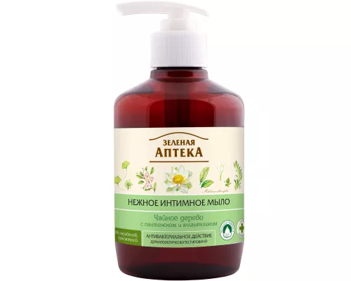 Зелена Аптека Чайне дерево, мило для інтимної гігієни, з антибактеріальним ефектом, 370 мл | интернет-аптека Farmaco.ua