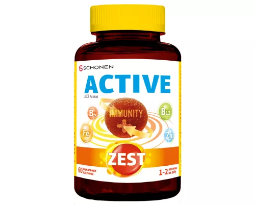 Zest Active, пастилки жевательные, №60 | Farmaco.ua Zest Active, пастилки жевательные, №60 | интернет-аптека Farmaco.ua