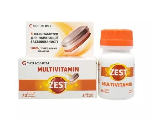 Zest Мультивитамин, таблетки, №30 | интернет-аптека Farmaco.ua