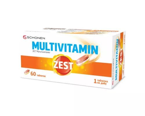 Zest Мультивітамін, таблетки, №60 | интернет-аптека Farmaco.ua