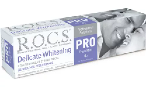 Зубная паста R.O.C.S. PRO, fresh mint, деликатное отбеливание, 135 г | интернет-аптека Farmaco.ua