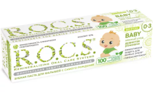 Зубна паста Рокс Baby, лагідний догляд з ромашкою, 45 г | интернет-аптека Farmaco.ua